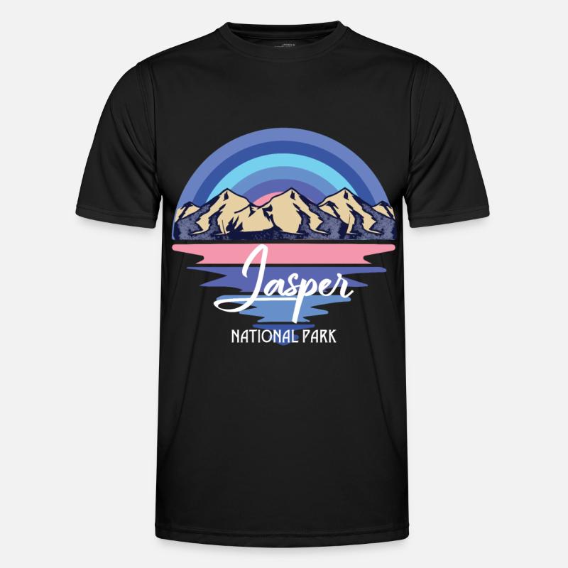 Jasper Canada National Park Icefields Wasserfallbe Männer Funktions-T-Shirt