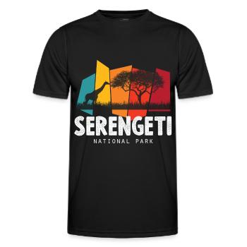 Serengeti-Safari-Nationalpark Afrika Savanne Giraf - Männer Funktions-T-Shirt - Schwarz - Vorne - AI Model Male 178 dark (178cm)