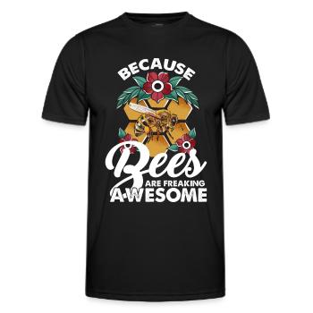 Honey Bee Beekeeping Queen Bee Beekeeper Honey Bee Liebha - Men's Functional T-Shirt - black - Front - AI Model Male 178 dark (178cm)