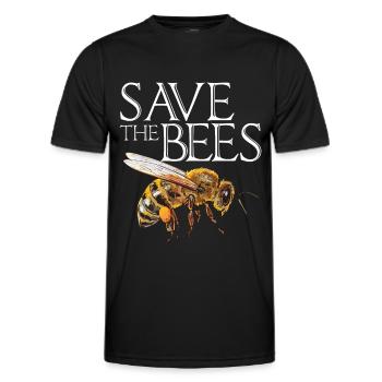 Save The Bees Imkerei Honigbiene Bienenkönigin Imk - Männer Funktions-T-Shirt - Schwarz - Vorne - AI Model Male 178 dark (178cm)