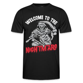 Sensenmann-Sensen-Albtraum-Engel des Todes Hallowe - Männer Funktions-T-Shirt - Schwarz - Vorne - AI Model Male 178 dark (178cm)