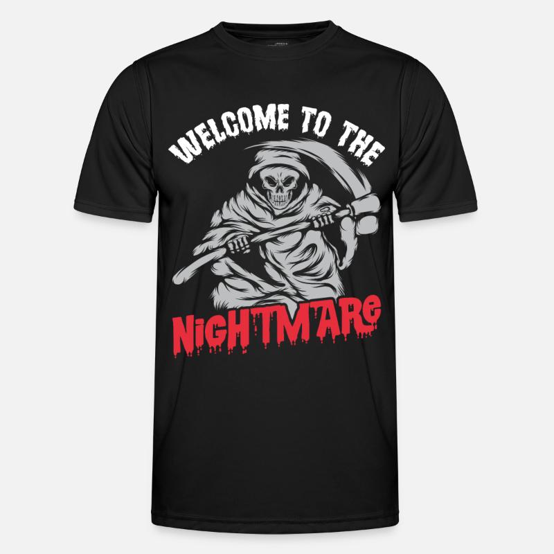 Sensenmann-Sensen-Albtraum-Engel des Todes Hallowe - Männer Funktions-T-Shirt - Schwarz