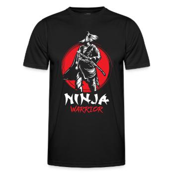 Ninja Warrior Samurai Japanese Bloodstain Katana S - Men's Functional T-Shirt - black - Front - AI Model Male 178 dark (178cm)