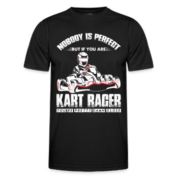 Kart Go-Kart fahren Rennbahn Fun Rennstrecke - Männer Funktions-T-Shirt - Schwarz - Vorne - AI Model Male 178 dark (178cm)