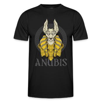 Egyptologue Anubis Pyramides Egypte Souvenir Sphin - T-shirt sport Homme - noir - Devant - AI Model Male 178 dark (178cm)