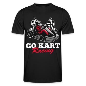 Go-Kart Racing Kart Racer Go-Kart Race Track Race - Men's Functional T-Shirt - black - Front - AI Model Male 178 dark (178cm)