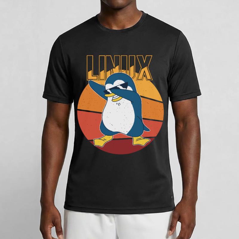 Linux Root Admin Cool Penguin Informatics Nerd Men's Functional T-Shirt