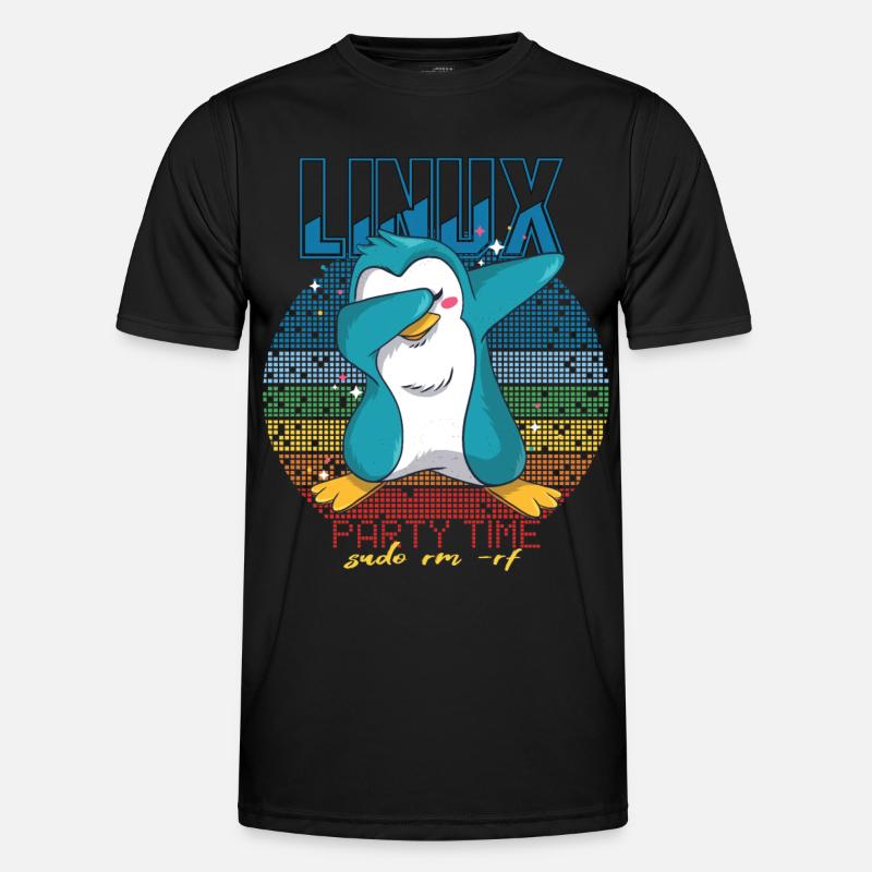 Linux Party Sudo Root Geek Cute Penguin Nerd Progr Männer Funktions-T-Shirt