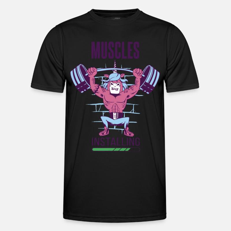 Muscles install workout training strong Men's Functional T-Shirt