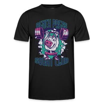 Bench Press Squad Club Bull Training Training Moti - T-shirt sport Homme - noir - Devant - AI Model Male 178 dark (178cm)