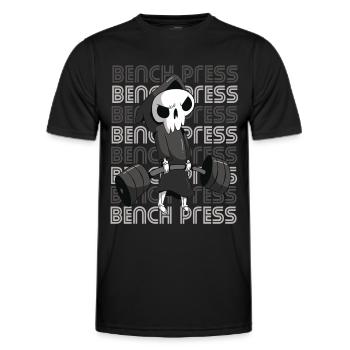 Death Bench Press Workout Motivation Deadlift Gym - Men's Functional T-Shirt - black - Front - AI Model Male 178 dark (178cm)