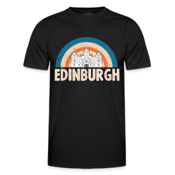 Scotland Edinburgh Souvenir Scottish Tourists - Men's Functional T-Shirt - black - Front - AI Model Male 178 dark (178cm)