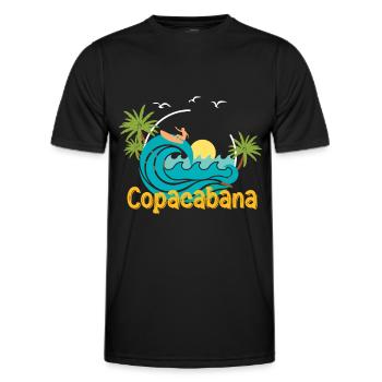 Vacances en bord de mer Copacabana Palms Summer Waves Brasi - T-shirt sport Homme - noir - Devant - AI Model Male 178 dark (178cm)