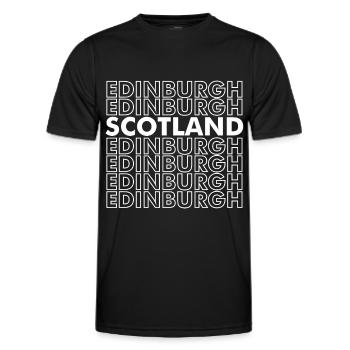Edinburgh Scotland Souvenir Tourist Scottish - Men's Functional T-Shirt - black - Front - AI Model Male 178 dark (178cm)