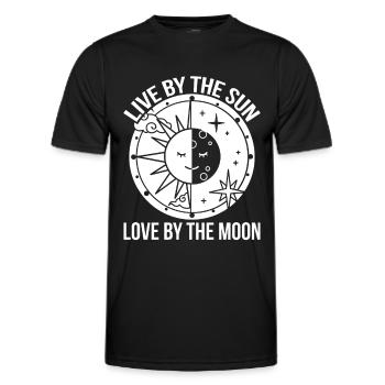 Lune Soleil Jour Lune Phase Lune Phases Lunaires de la Lune - T-shirt sport Homme - noir - Devant - AI Model Male 178 dark (178cm)