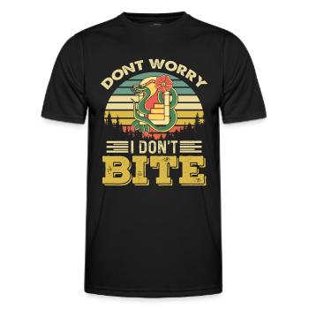 Serpents mordeurs serpents venimeux serpents venimeux - T-shirt sport Homme - noir - Devant - AI Model Male 178 dark (178cm)