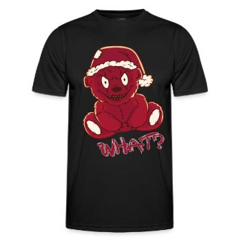 Drôle de cauchemar nounours de Noël Quoi? Meurtrier - T-shirt sport Homme - noir - Devant - AI Model Male 178 dark (178cm)