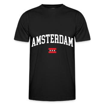 Amsterdam souvenir dutch dutch to - Men's Functional T-Shirt - black - Front - AI Model Male 178 dark (178cm)