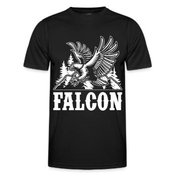 Falconry Hawks Hawks Birds of Prey - Men's Functional T-Shirt - black - Front - AI Model Male 178 dark (178cm)