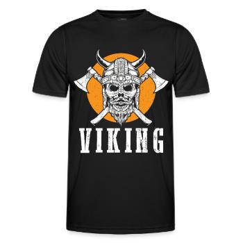 Viking Warrior Skull Axe Valhalla Warriors Myt - T-shirt sport Homme - noir - Devant - AI Model Male 178 dark (178cm)