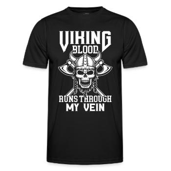 Viking Blood Warrior Hache Valhalla Warriors Mythol - T-shirt sport Homme - noir - Devant - AI Model Male 178 dark (178cm)