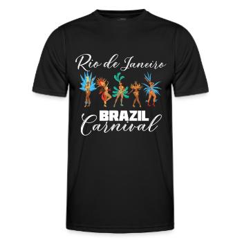Carnaval de Rio Rio de Janeiro Célébration au Brésil - T-shirt sport Homme - noir - Devant - AI Model Male 178 dark (178cm)