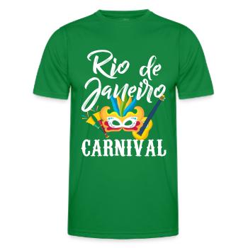 Célébration du Carnaval du Brésil Rio de Janeiro à Brasili - T-shirt sport Homme - vert - Devant - AI Model Male 178 dark (178cm)