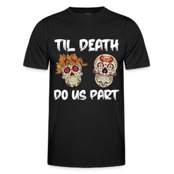 Mean Teacher Sugar Skull Day of the Dead - Men's Functional T-Shirt - black - Front - AI Model Male 178 dark (178cm)