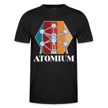 Atomium Atomic nucleus Brüssel Wissenschaft für Ph - Männer Funktions-T-Shirt - Schwarz - Vorne - AI Model Male 178 dark (178cm)