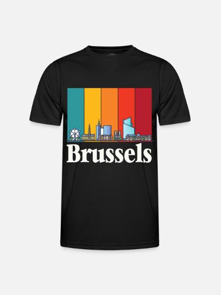 Bruxelles Atomium Atomic Nucleus Science of Physics - T-shirt sport Homme - noir