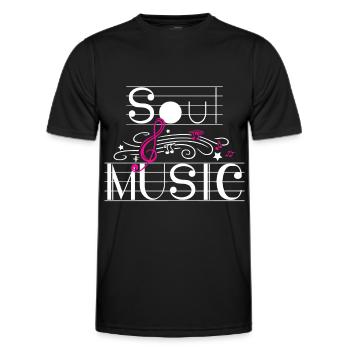 Musique Soul Afro Soul Partitions Musicales Mu - T-shirt sport Homme - noir - Devant - AI Model Male 178 dark (178cm)