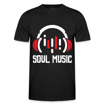 Casque Soul Music Lover Afro Soul Musi - T-shirt sport Homme - noir - Devant - AI Model Male 178 dark (178cm)