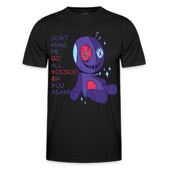 Voodoo auf dich! Gruselige Halloween-Hexerei - Männer Funktions-T-Shirt - Schwarz - Vorne - AI Model Male 178 dark (178cm)