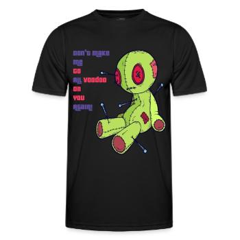 Voodoo auf dich! Hexerei Gruseliges Halloween Kost - Männer Funktions-T-Shirt - Schwarz - Vorne - AI Model Male 178 dark (178cm)