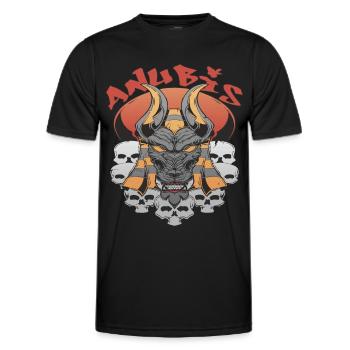 Anubis Egypte Dieu des Morts Egyptologue Pyramides Souv - T-shirt sport Homme - noir - Devant - AI Model Male 178 dark (178cm)