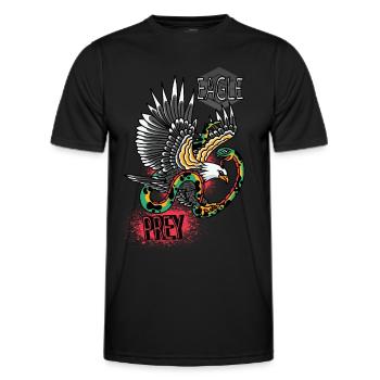 Falke Scharfe Objekte Falknerei Adler Habicht Falk - Männer Funktions-T-Shirt - Schwarz - Vorne - AI Model Male 178 dark (178cm)