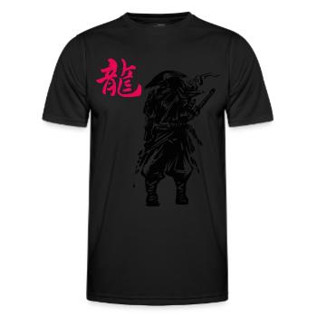 Japanische Kunst Samurai Ninja Japanischer Krieger - Männer Funktions-T-Shirt - Schwarz - Vorne - AI Model Male 178 dark (178cm)