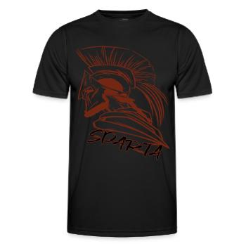 Sparta Glory Casque Spartiate Gladiateur Grec Ancien - T-shirt sport Homme - noir - Devant - AI Model Male 178 dark (178cm)
