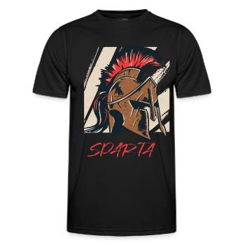 Sparta Warrior Sparta Warrior Casque Gladiator Antique - T-shirt sport Homme - noir - Devant - AI Model Male 178 dark (178cm)