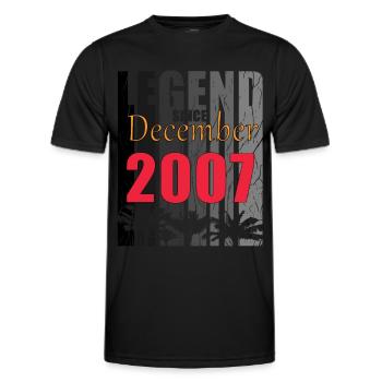 Baujahr 2007 Dezember geboren Geschenkidee - Männer Funktions-T-Shirt - Schwarz - Vorne - AI Model Male 178 dark (178cm)