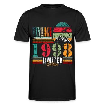 1998 Birthday present - Men's Functional T-Shirt - black - Front - AI Model Male 178 dark (178cm)