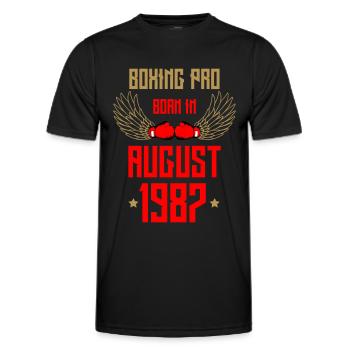 Boxe Boxe Boxing Legends 1987 Août - T-shirt sport Homme - noir - Devant - AI Model Male 178 dark (178cm)