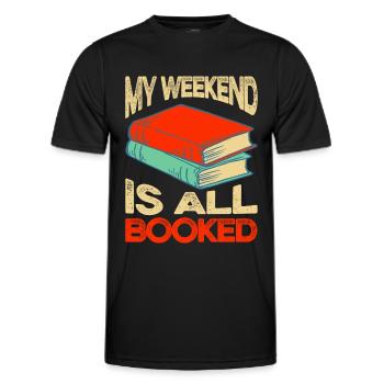 Buchliebhaber Geschenke Süße Buch Geschenkideen - Männer Funktions-T-Shirt - Schwarz - Vorne - AI Model Male 178 dark (178cm)