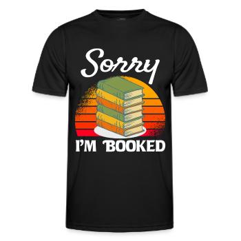 Bookworm Book Book Rat Books - Men's Functional T-Shirt - black - Front - AI Model Male 178 dark (178cm)