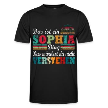 Name Sophia - Männer Funktions-T-Shirt - Schwarz - Vorne - AI Model Male 178 dark (178cm)