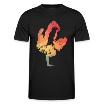 Hip Hop breakdance Dance - Männer Funktions-T-Shirt - Schwarz - Vorne - AI Model Male 178 dark (178cm)