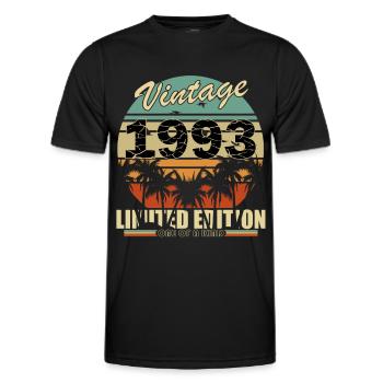 1993 - Jahrgang 1993 - Fantastisch seit 1993 - Männer Funktions-T-Shirt - Schwarz - Vorne - AI Model Male 178 dark (178cm)
