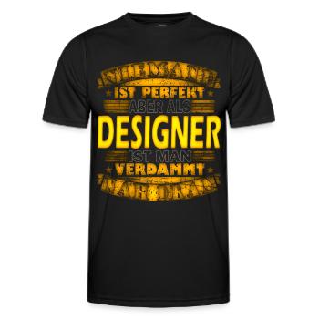 Grafiker Grafik Design Designerin Geschenkidee - Männer Funktions-T-Shirt - Schwarz - Vorne - AI Model Male 178 dark (178cm)