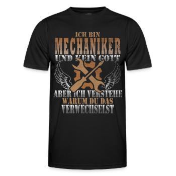 Mechaniker Mechanikerin Mechanik Geschenk - Männer Funktions-T-Shirt - Schwarz - Vorne - AI Model Male 178 dark (178cm)