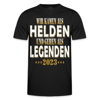 Abschluss 2023 Legende Schule Abschlussklasse - Männer Funktions-T-Shirt - Schwarz - Vorne - AI Model Male 178 dark (178cm)